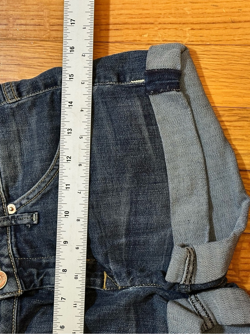 Hudson Croxley  Cuffed Short Denim Jeans Flap Pockets Stretch 26(#) - Picture 11 of 11